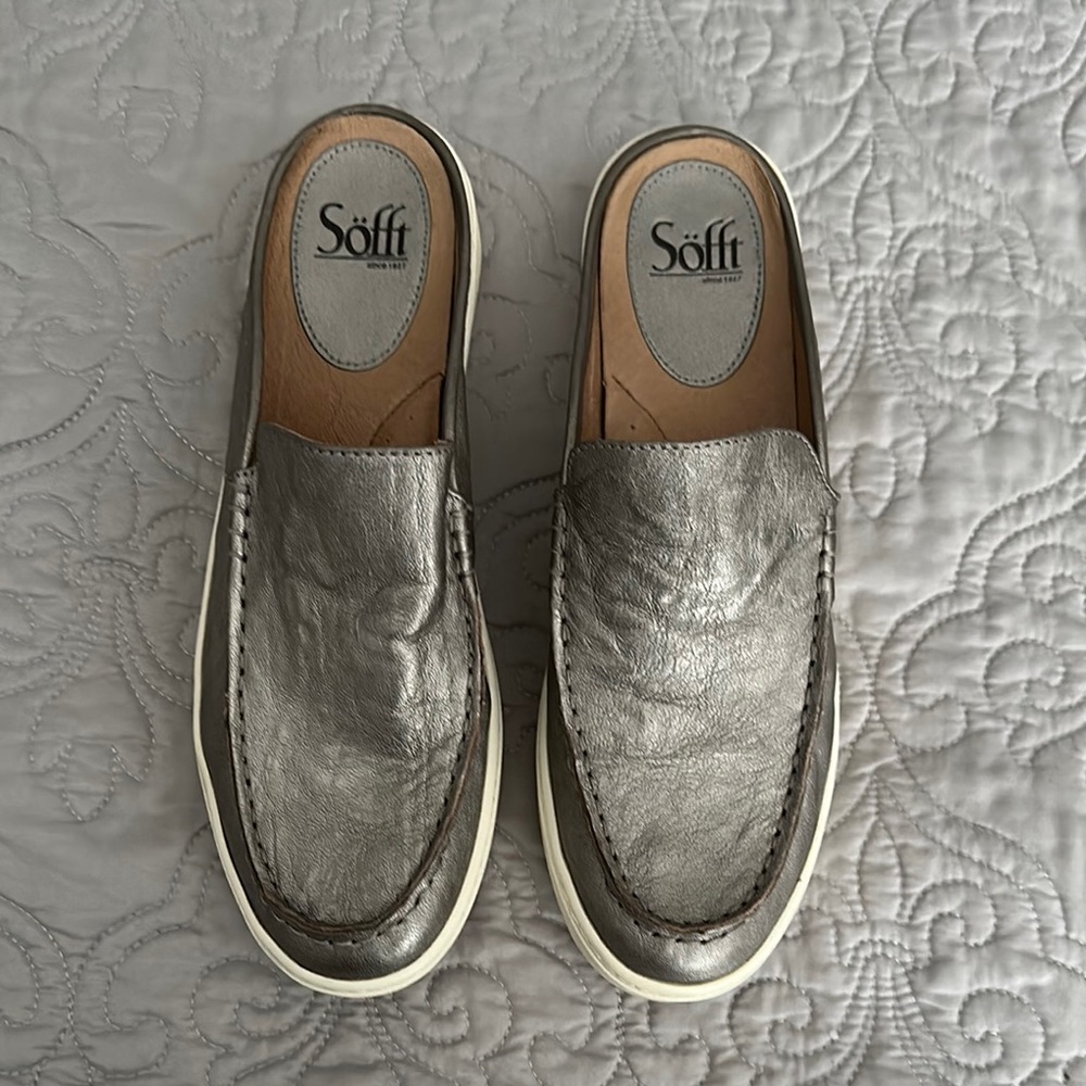 Women’s silver loafers